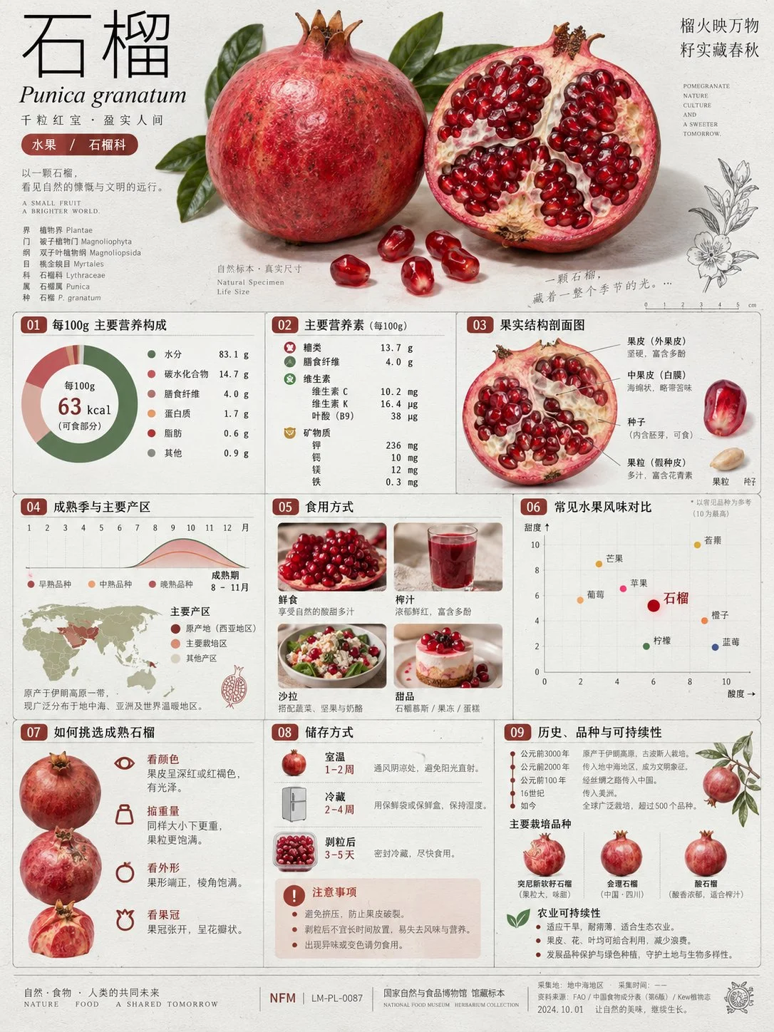GPT Image 2.5 怎么做石榴信息卡？结构化提示词模板与出图教程 图片1