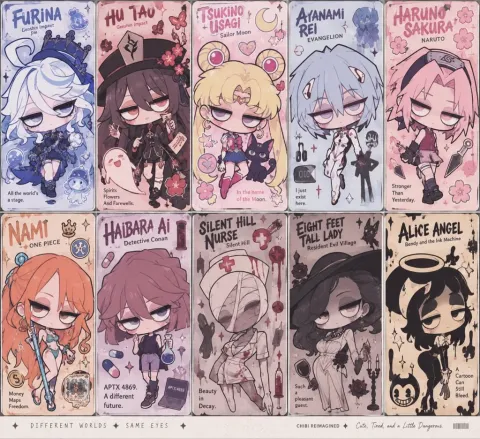 Deadpan Chibi 风格提示词真实体验评测：半睁厌世眼怎么画出来 图片4