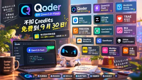 免费token渠道2026最新整理 含Qoder千问豆包等平台领取攻略 图片1